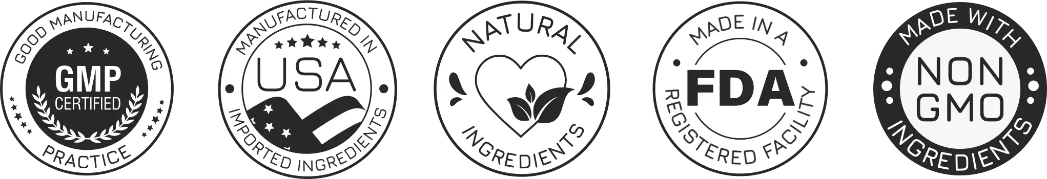 Vertigenics Quality Certifications Made in USA FDA GMP and Non GMO